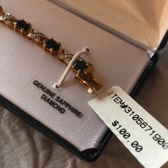 Sapphire and diamond bracelet - Picture 2 of 3